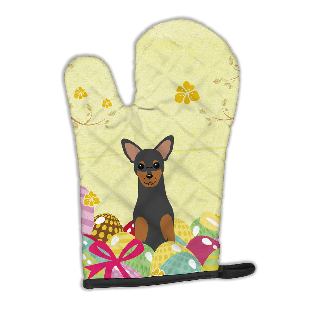 Easter Eggs Manchester Terrier Oven Mitt Heat Resistant Thick Oven Mitt for Hot Pans and Oven, Kitchen Mitt Protect Hands, Cooking Baking Glove