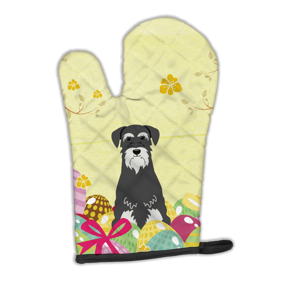 Easter Eggs Standard Schnauzer Salt and Pepper Oven Mitt Heat Resistant Thick Oven Mitt for Hot Pans and Oven, Kitchen Mitt Protect Hands, Cooking Baking Glove