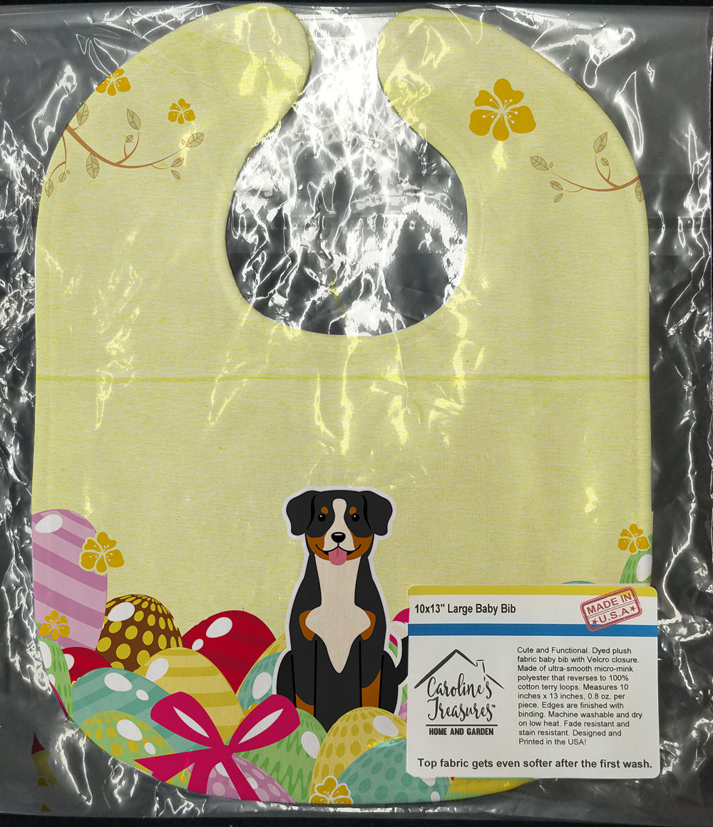 Easter Eggs Entlebucher Baby Bib Easy-Clean Baby Bib Baby Feeding Accessory Baby Mealtime Essential, 10 x 13, Multicolor