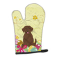 Easter Eggs Chocolate Labrador Oven Mitt Heat Resistant Thick Oven Mitt for Hot Pans and Oven, Kitchen Mitt Protect Hands, Cooking Baking Glove