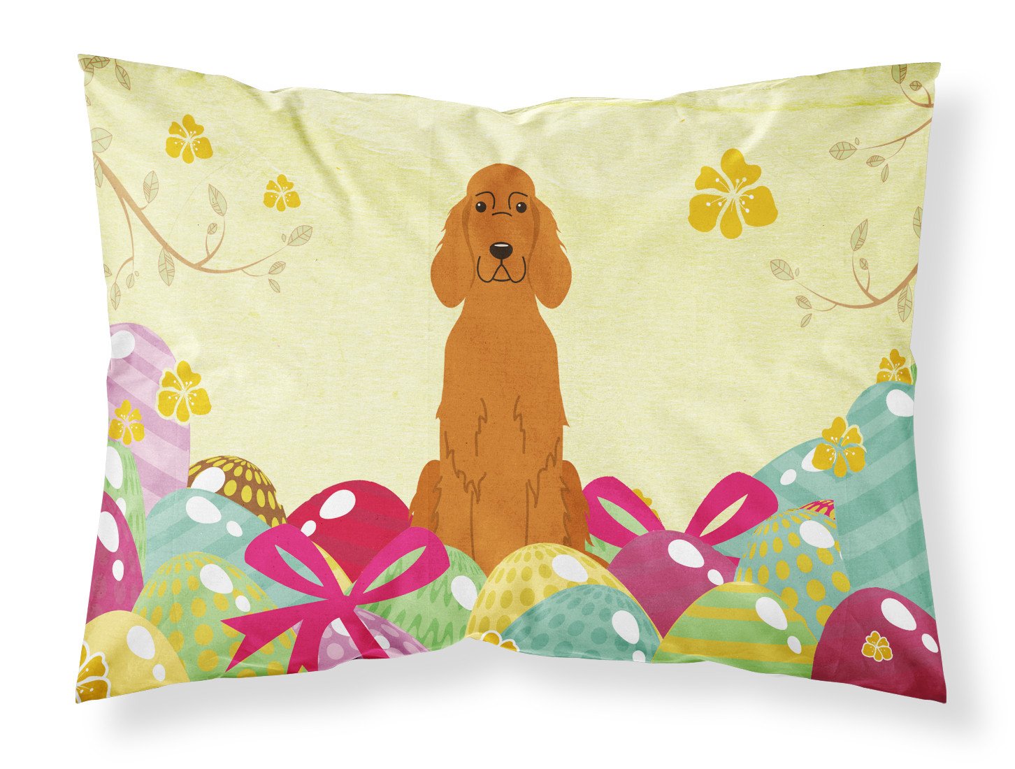 Easter Eggs Irish Setter Standard Pillowcase Lightweight Super Soft Easy Care Decorative Artwork Pillowcase, Standard