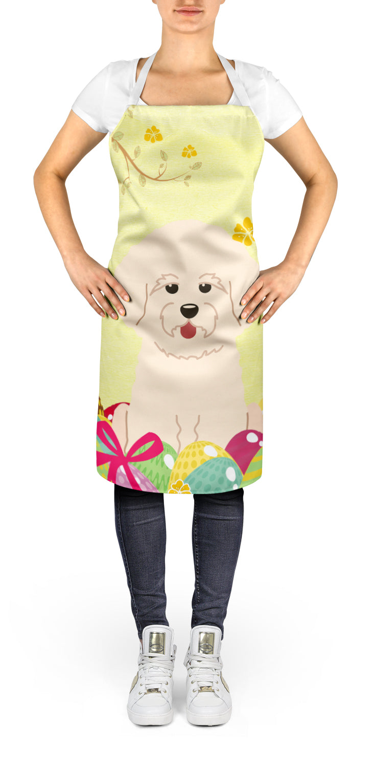 Easter Eggs Bichon Frise Apron Cooking Kitchen Server Baking Crafts Gardening for Adult Women Men, Unisex, Large, Multicolor