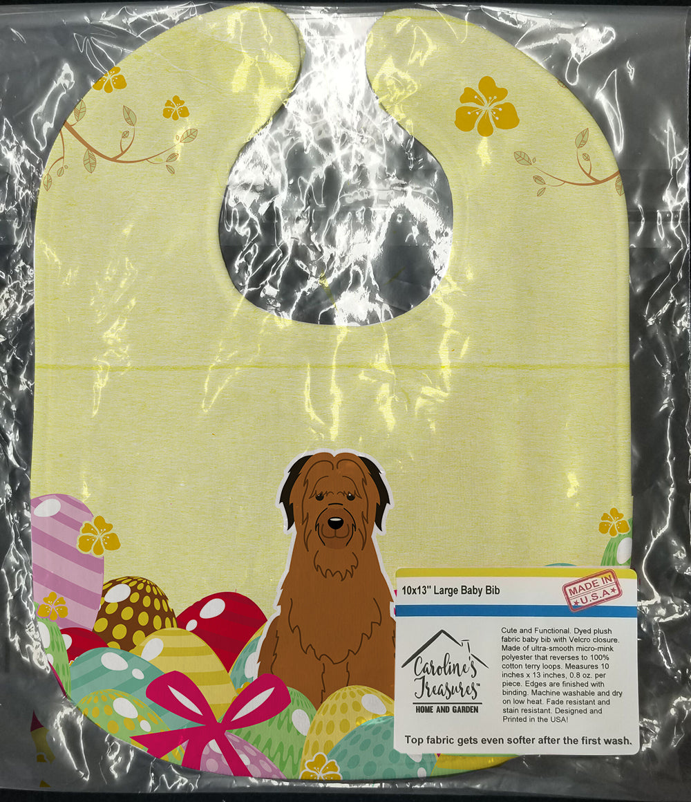 Easter Eggs Briard Brown Baby Bib Easy-Clean Baby Bib Baby Feeding Accessory Baby Mealtime Essential, 10 x 13, Multicolor