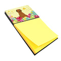 Easter Eggs Briard Brown Watercolor Sticky Note Holder Refillable Dispenser Desk Accessory 3x3 Pad Gift
