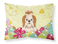 Easter Eggs Shih Tzu Red White Standard Pillowcase Lightweight Super Soft Easy Care Decorative Artwork Pillowcase, Standard