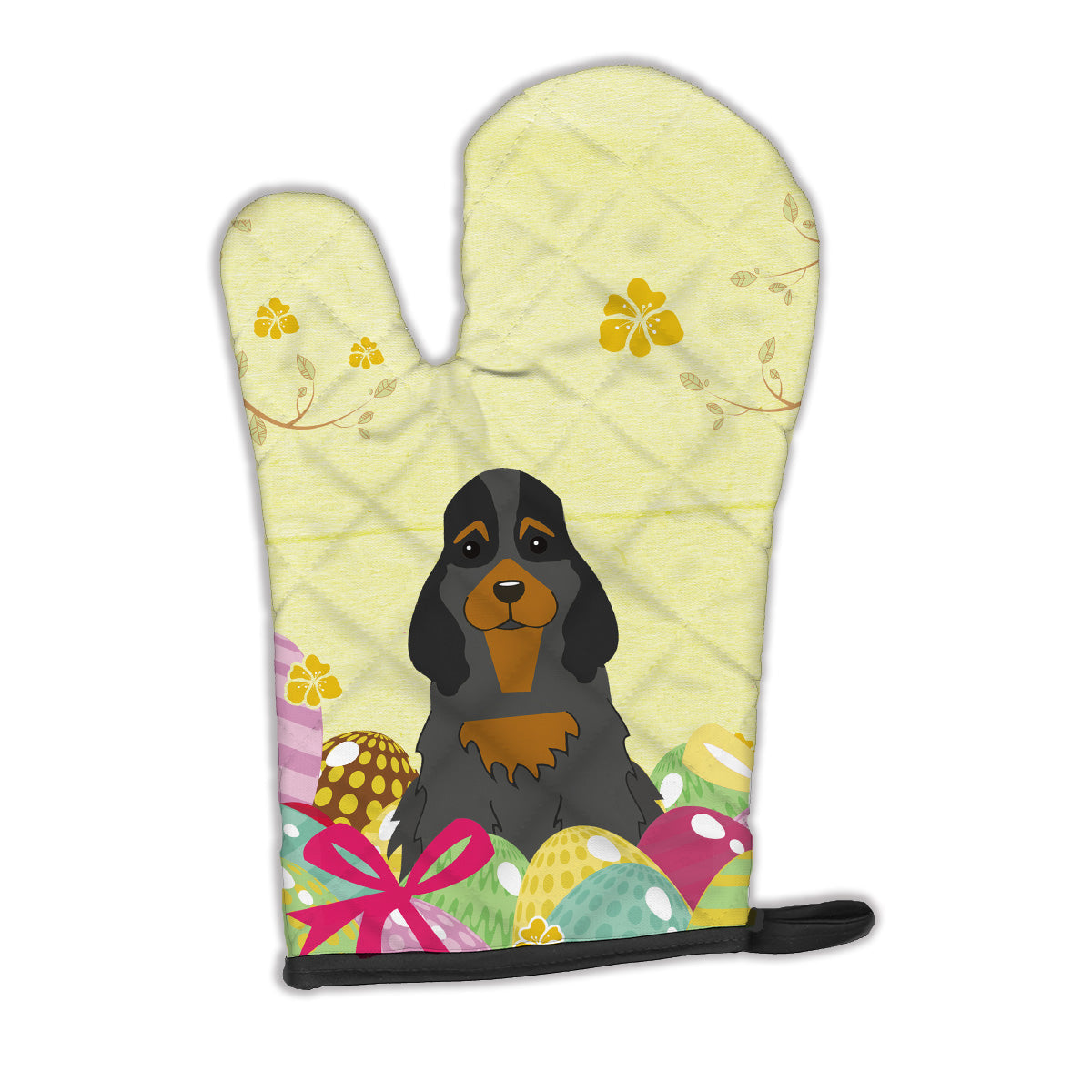 Easter Eggs Cocker Spaniel Black Tan Oven Mitt Heat Resistant Thick Oven Mitt for Hot Pans and Oven, Kitchen Mitt Protect Hands, Cooking Baking Glove