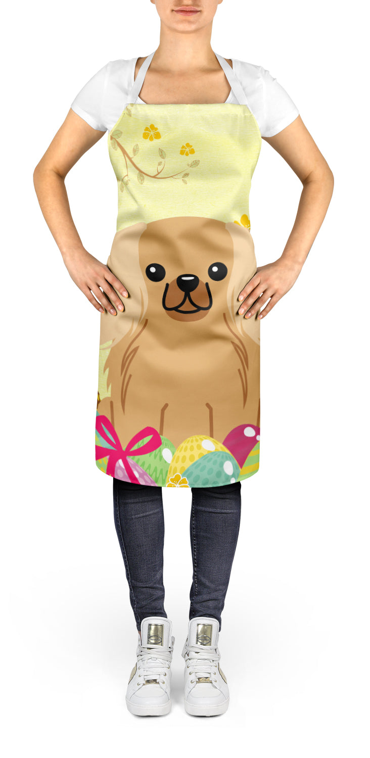 Easter Eggs Pekingese Fawn Sable Apron Cooking Kitchen Server Baking Crafts Gardening for Adult Women Men, Unisex, Large, Multicolor