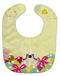 Easter Eggs Pekingese Cream Baby Bib Easy-Clean Baby Bib Baby Feeding Accessory Baby Mealtime Essential, 10 x 13, Multicolor