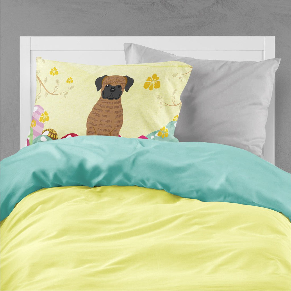 Easter Eggs Brindle Boxer Standard Pillowcase Lightweight Super Soft Easy Care Decorative Artwork Pillowcase, Standard