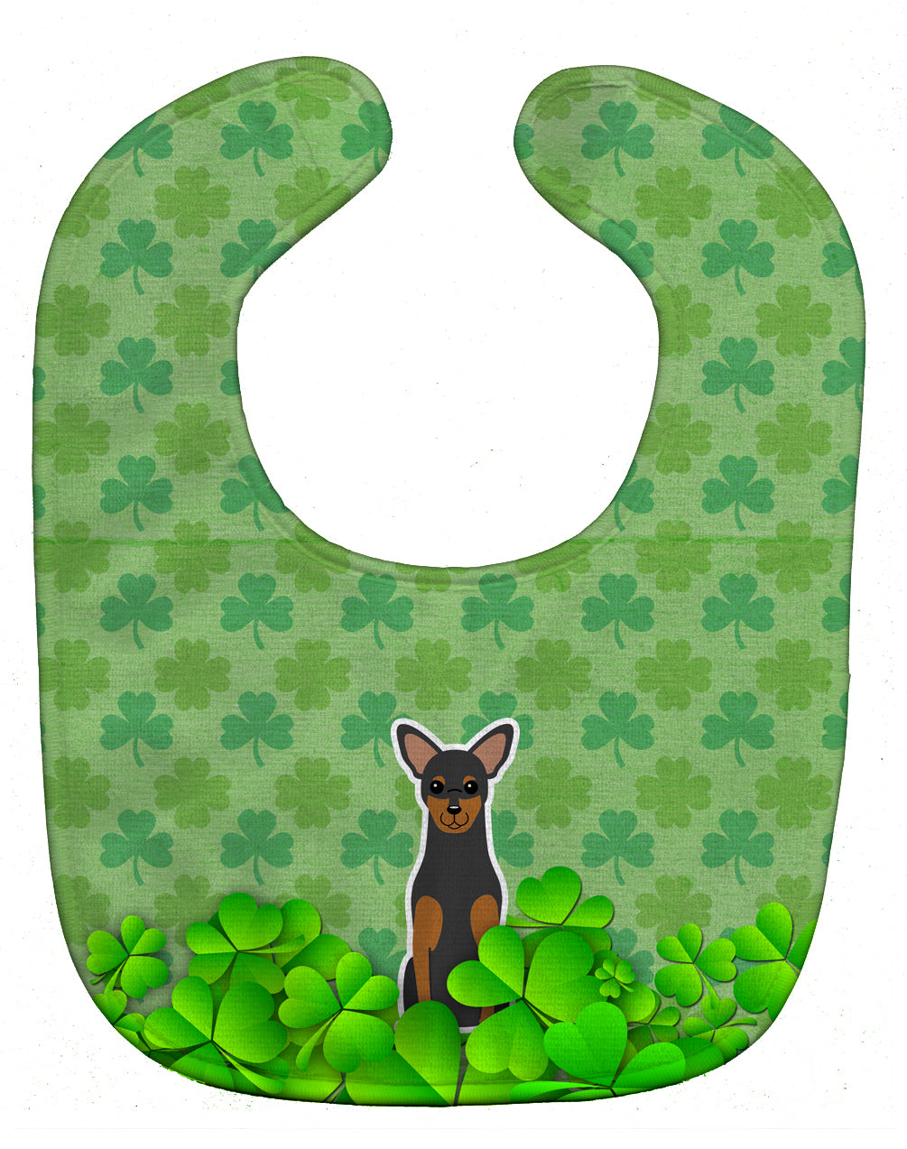 Manchester Terrier Shamrocks Baby Bib Easy-Clean Baby Bib Baby Feeding Accessory Baby Mealtime Essential, 10 x 13, Multicolor