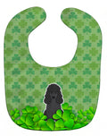 Poodle Black Shamrocks Baby Bib Easy-Clean Baby Bib Baby Feeding Accessory Baby Mealtime Essential, 10 x 13, Multicolor