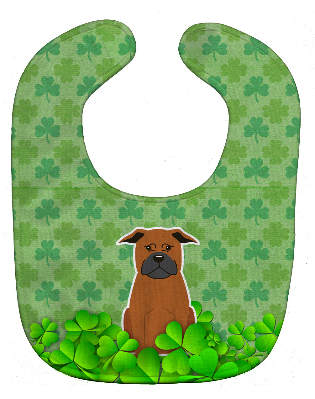 Chinese Chongqing Dog Shamrocks Baby Bib Easy-Clean Baby Bib Baby Feeding Accessory Baby Mealtime Essential, 10 x 13, Multicolor