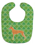 Pharaoh Hound Shamrocks  Baby Bib Easy-Clean Baby Bib Baby Feeding Accessory Baby Mealtime Essential, 10 x 13, Multicolor