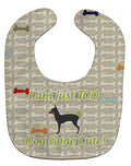 Toy Fox Terrier Dog Gone Cute Baby Bib Easy-Clean Baby Bib Baby Feeding Accessory Baby Mealtime Essential, 10 x 13, Multicolor