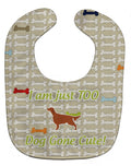 Irish Setter Dog Gone Cute Baby Bib Easy-Clean Baby Bib Baby Feeding Accessory Baby Mealtime Essential, 10 x 13, Multicolor