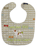 Jack Russell Terrier Dog Gone Cute Baby Bib Easy-Clean Baby Bib Baby Feeding Accessory Baby Mealtime Essential, 10 x 13, Multicolor