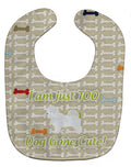Maltese Dog Gone Cute Baby Bib Easy-Clean Baby Bib Baby Feeding Accessory Baby Mealtime Essential, 10 x 13, Multicolor