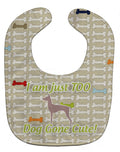 Dogo Argentino Dog Gone Cute Baby Bib Easy-Clean Baby Bib Baby Feeding Accessory Baby Mealtime Essential, 10 x 13, Multicolor