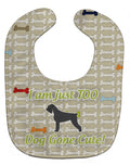 Giant Schnauzer Dog Gone Cute Baby Bib Easy-Clean Baby Bib Baby Feeding Accessory Baby Mealtime Essential, 10 x 13, Multicolor