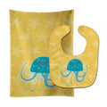 Jellyfish Baby Bib & Burp Cloth Easy-Clean Baby Bib Baby Feeding Accessory Baby Mealtime Essential