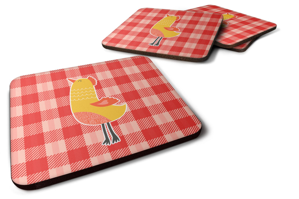 Chicken Foam Coasters Set of 4 Cup Coasters for Indoor Outdoor, Tabletop Protection, Anti Slip, Mouse pad Material