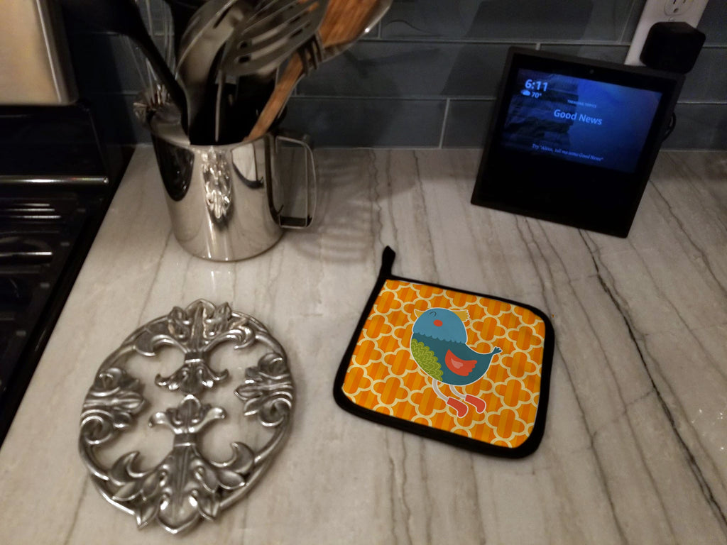 Bird Pot Holder Set of 2 Heat Resistant Quilted Hot Pads 7.5 x 7.5 Inch, Insulated Kitchen Trivets for Cooking & Baking