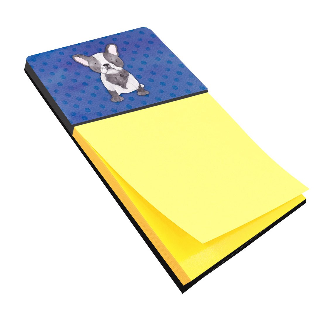 French Bulldog Polkadot Watercolor Watercolor Sticky Note Holder Refillable Dispenser Desk Accessory 3x3 Pad Gift