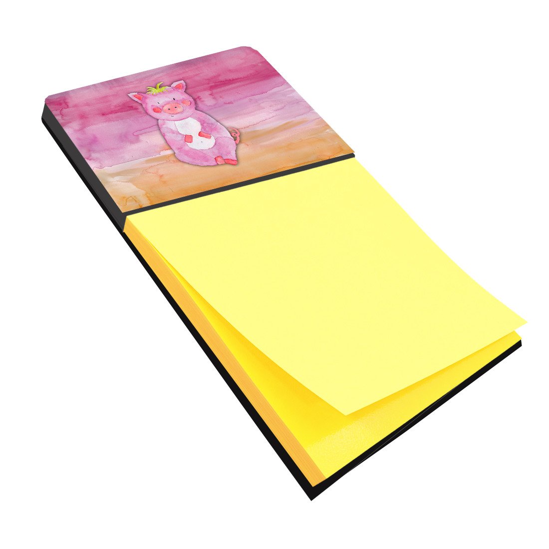 Pig Watercolor Watercolor Sticky Note Holder Refillable Dispenser Desk Accessory 3x3 Pad Gift