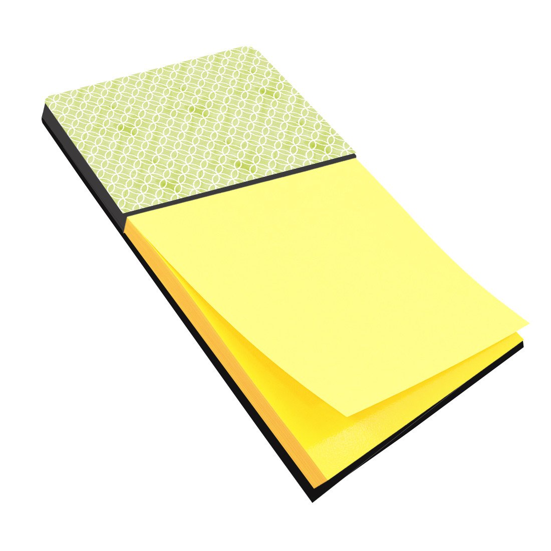 Gemoetric Circles on Green Watercolor Watercolor Sticky Note Holder Refillable Dispenser Desk Accessory 3x3 Pad Gift