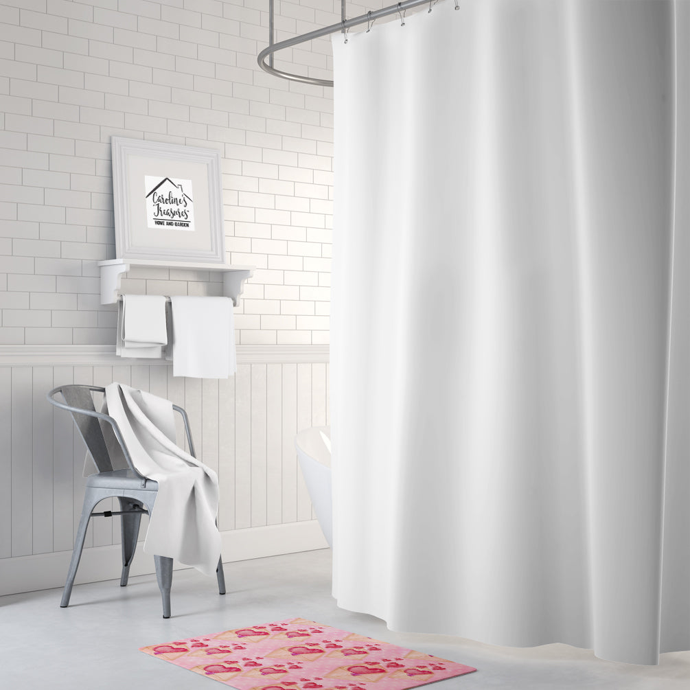 Watercolor Pink Love Letter Memory Foam Kitchen Mat Machine Washable Anti-Fatigue Cushion Comfort Bath or Kitchen Rug