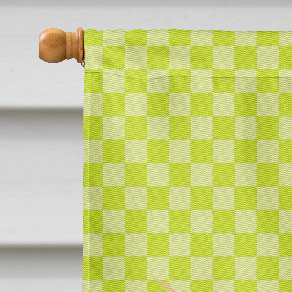 Ankole-Watusu Cow Green House Flag 28x40 Porch Sleeve Pole Decorative Outside Yard Banner Artwork Wall Hanging, Polyester