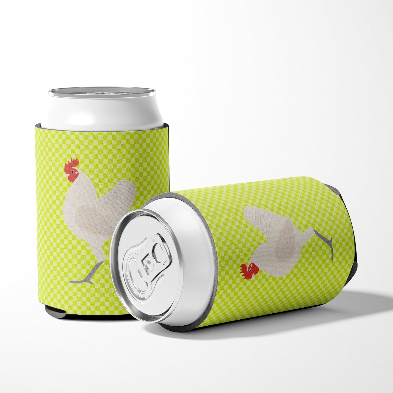 German Langshan Chicken Green Can or Bottle Hugger Cooler Sleeve for Standard 12 oz Cans, Insulated Foam Beer & Soda Can Hugger Reusable