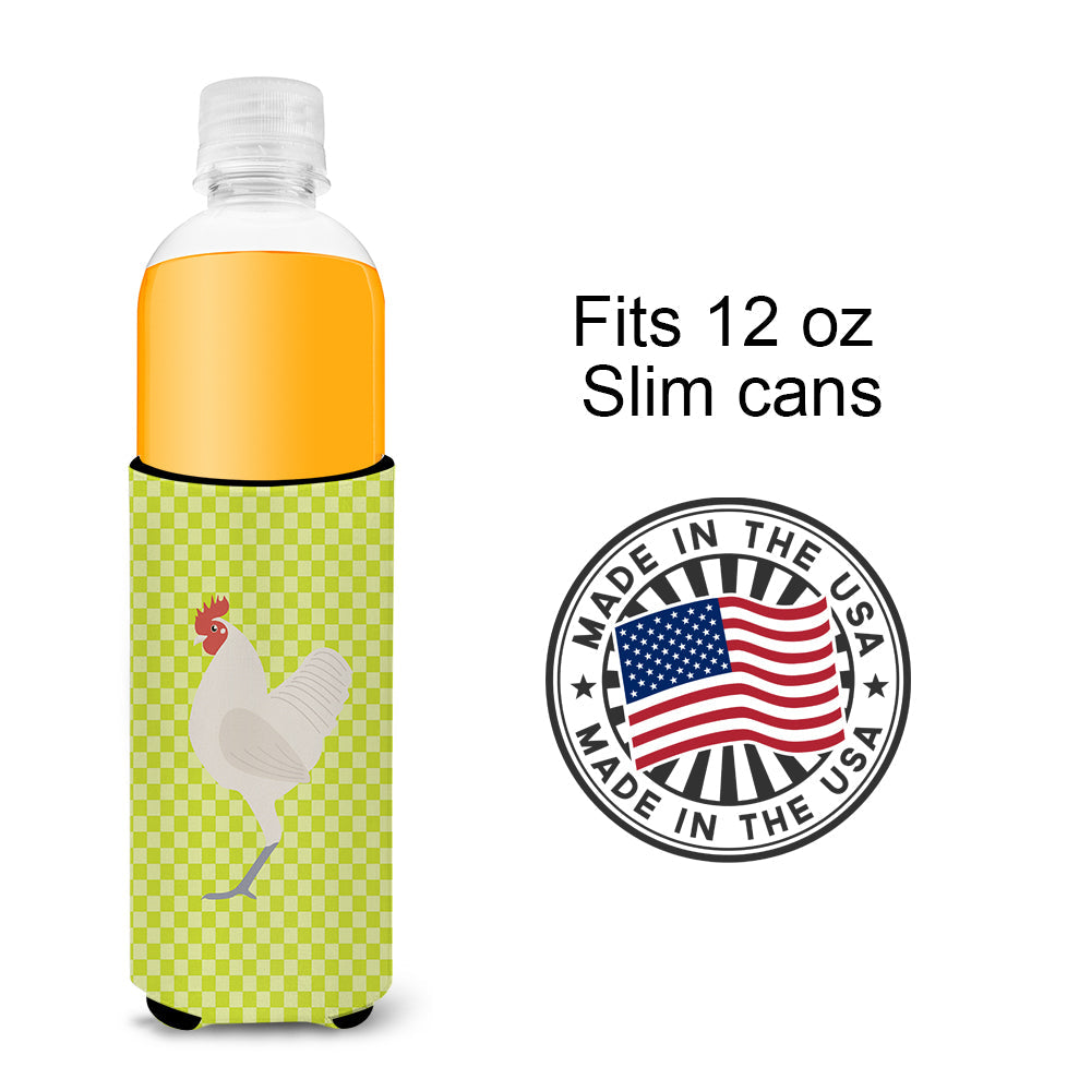 German Langshan Chicken Green Slim Can Hugger , Insulated Foam Hugger for 12 oz Slim Cans, Beer Bottles & Water Bottles, Printed in USA