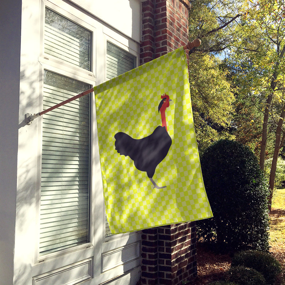 Naked Neck Chicken Green House Flag 28x40 Porch Sleeve Pole Decorative Outside Yard Banner Artwork Wall Hanging, Polyester