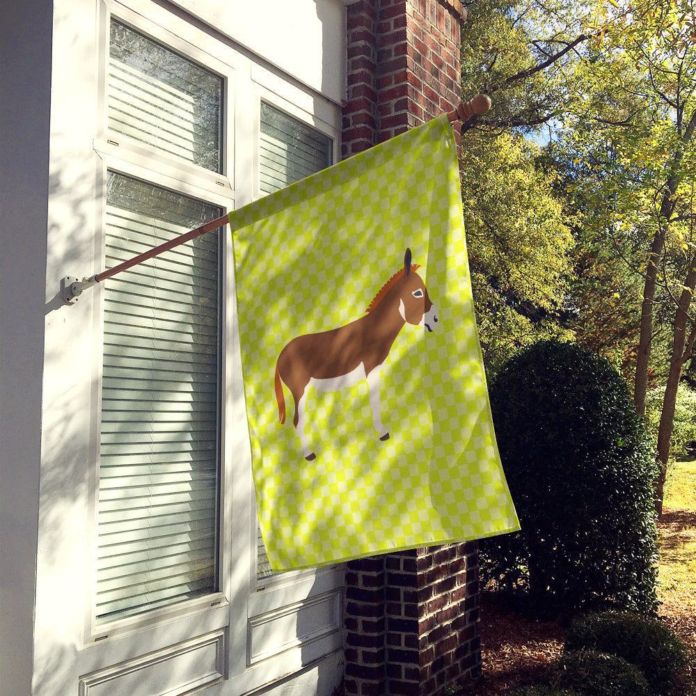 Miniature Mediterranian Donkey Green House Flag 28x40 Porch Sleeve Pole Decorative Outside Yard Banner Artwork Wall Hanging, Polyester