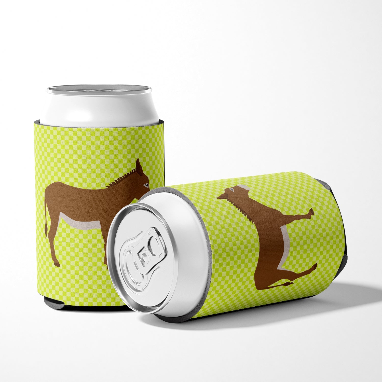Cotentin Donkey Green Can or Bottle Hugger Cooler Sleeve for Standard 12 oz Cans, Insulated Foam Beer & Soda Can Hugger Reusable