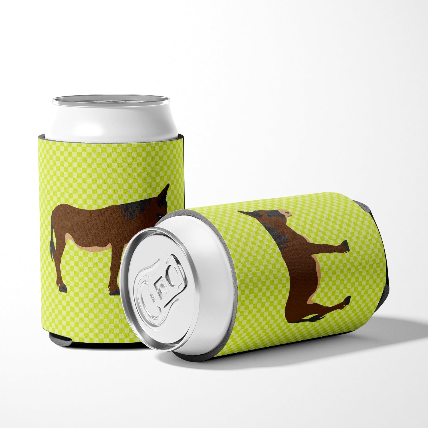 Zamorano-Leones Donkey Green Can or Bottle Hugger Cooler Sleeve for Standard 12 oz Cans, Insulated Foam Beer & Soda Can Hugger Reusable