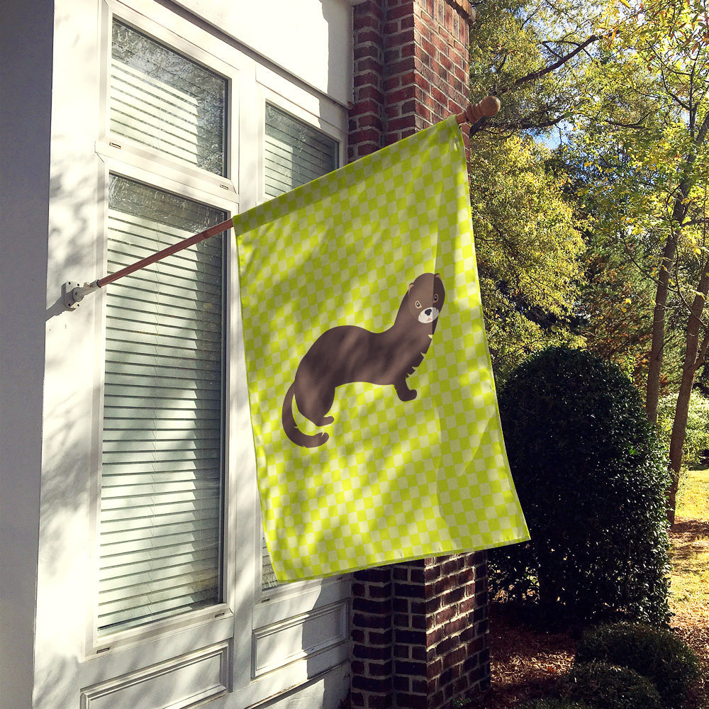 Russian or European Mink Green House Flag 28x40 Porch Sleeve Pole Decorative Outside Yard Banner Artwork Wall Hanging, Polyester