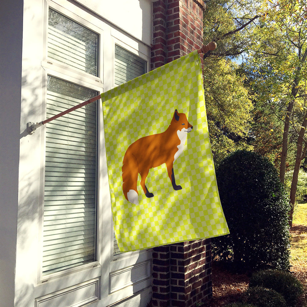 Red Fox Green House Flag 28x40 Porch Sleeve Pole Decorative Outside Yard Banner Artwork Wall Hanging, Polyester