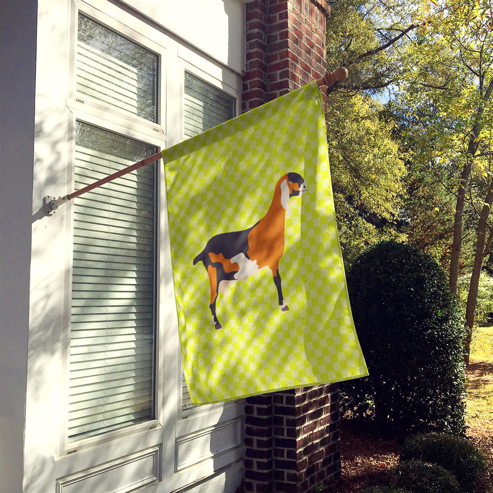 Anglo-nubian Nubian Goat Green House Flag 28x40 Porch Sleeve Pole Decorative Outside Yard Banner Artwork Wall Hanging, Polyester