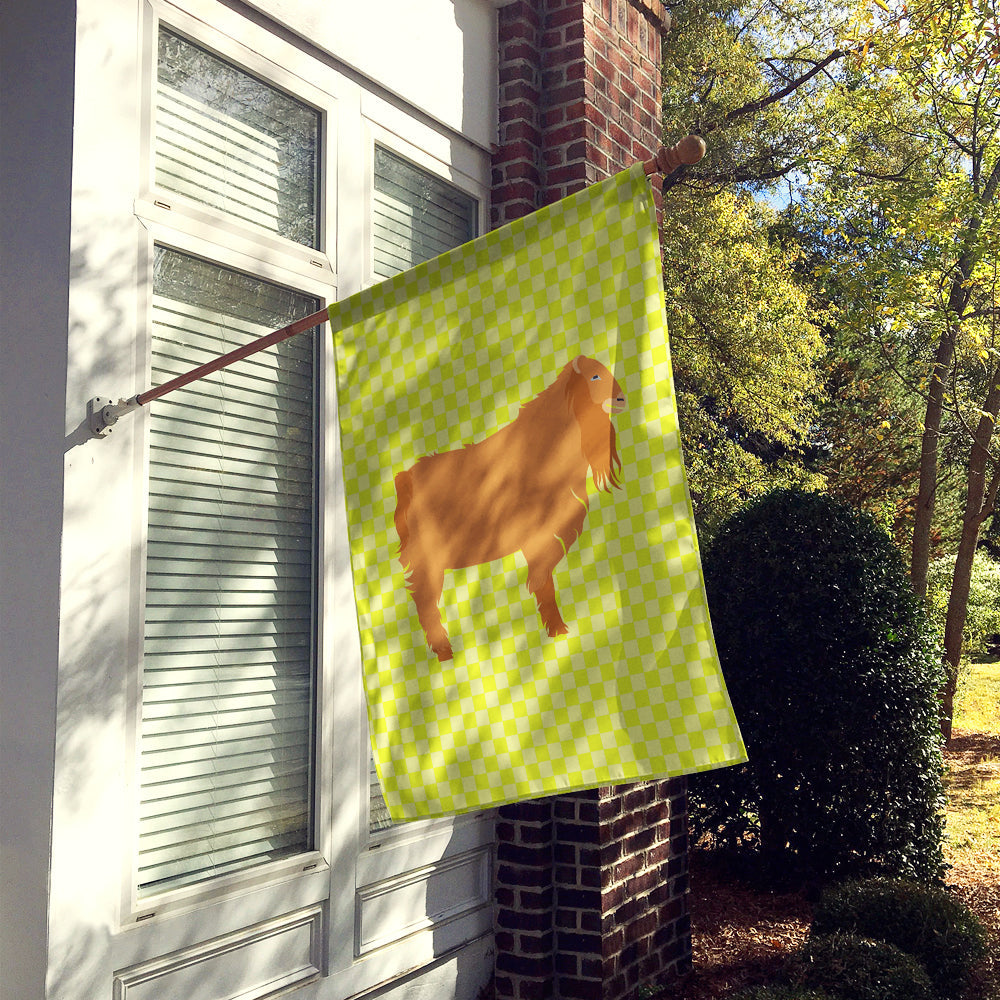 American Lamancha Goat Green House Flag 28x40 Porch Sleeve Pole Decorative Outside Yard Banner Artwork Wall Hanging, Polyester