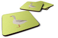 Steinbacher Goose Green Foam Coasters Set of 4 Cup Coasters for Indoor Outdoor, Tabletop Protection, Anti Slip, Mouse pad Material