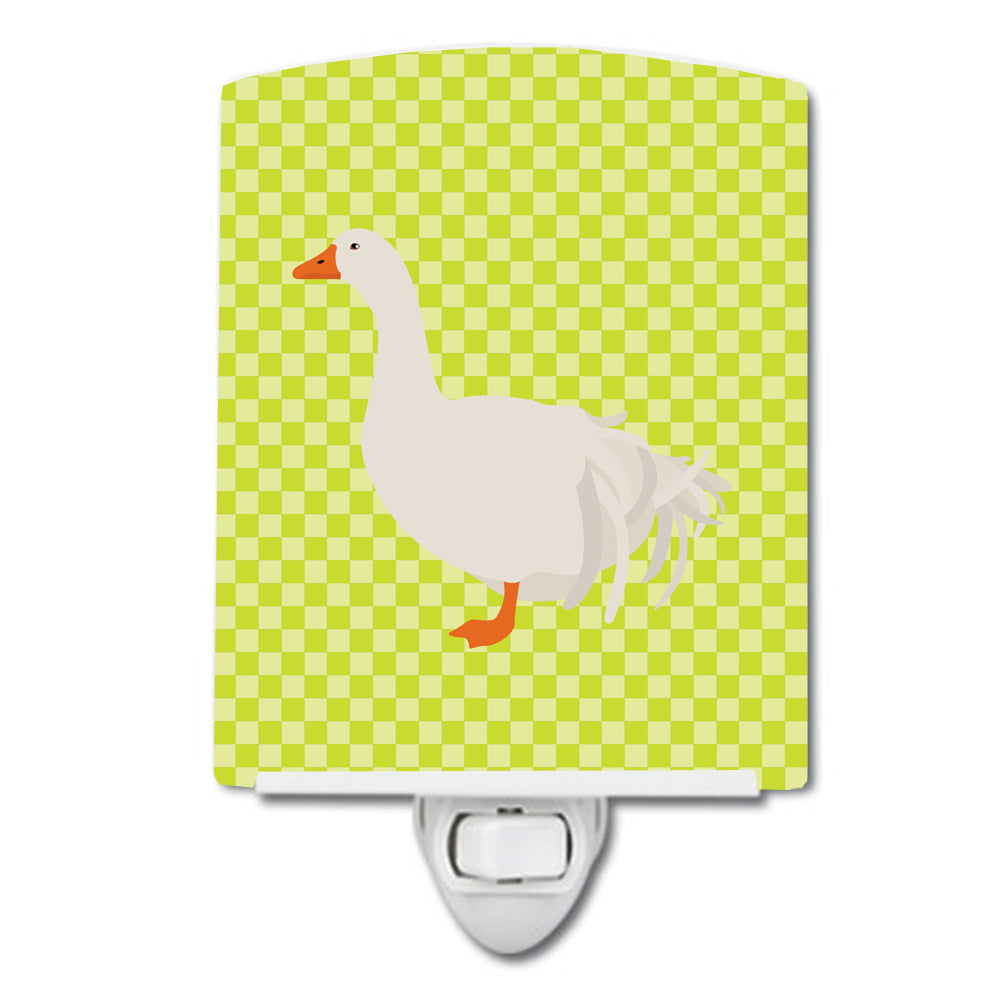 Sebastopol Goose Green Ceramic Night Light Compact, UL-Certified, Ideal for Bedroom, Bathroom, Nursery, Hallway, Kitchen, 6x4x3, Multicolor