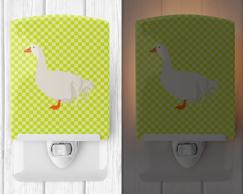 Sebastopol Goose Green Ceramic Night Light Compact, UL-Certified, Ideal for Bedroom, Bathroom, Nursery, Hallway, Kitchen, 6x4x3, Multicolor