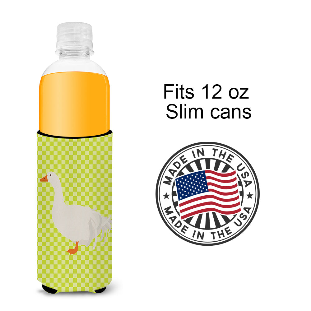 Sebastopol Goose Green Slim Can Hugger , Insulated Foam Hugger for 12 oz Slim Cans, Beer Bottles & Water Bottles, Printed in USA