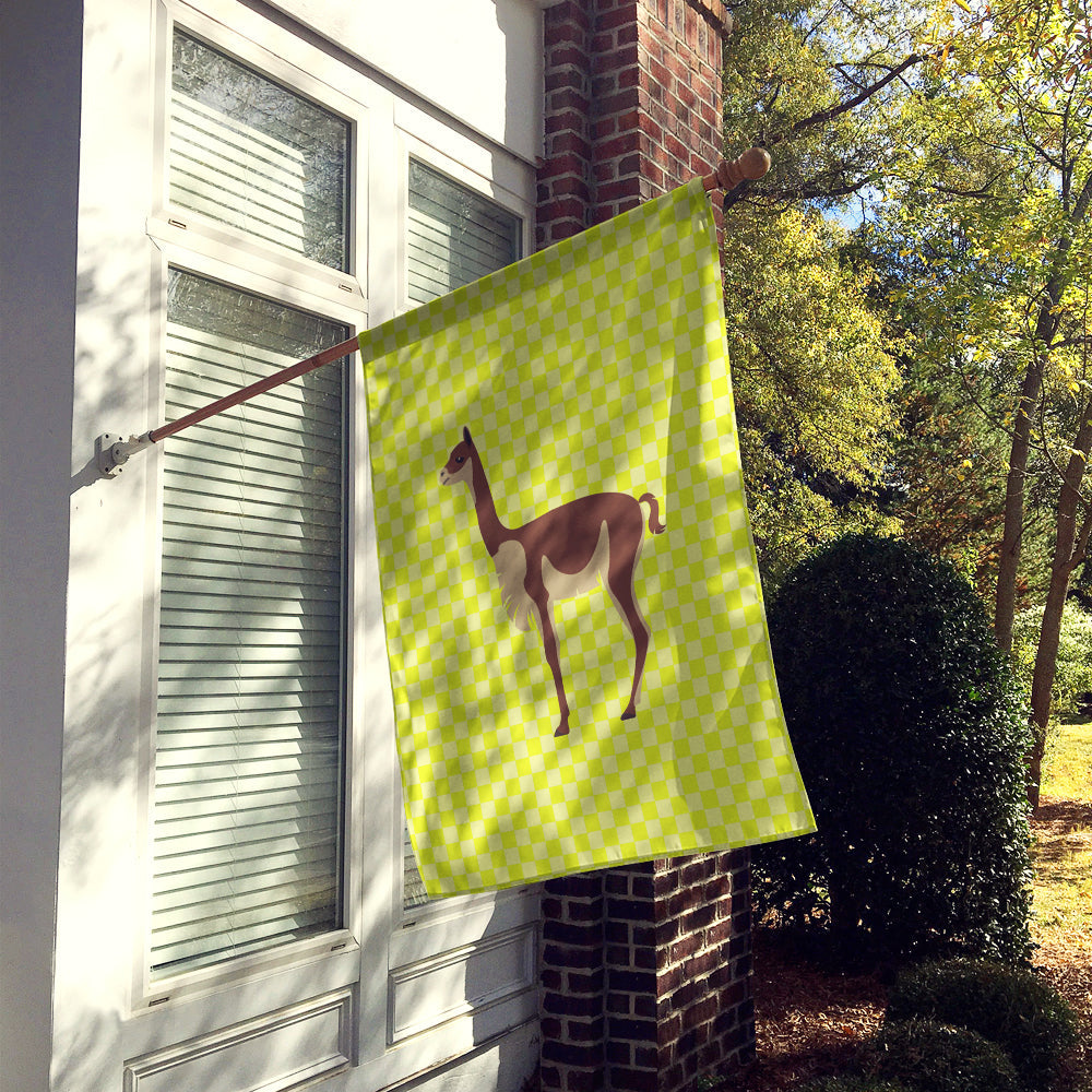 Vicugna or Vicuna Green House Flag 28x40 Porch Sleeve Pole Decorative Outside Yard Banner Artwork Wall Hanging, Polyester