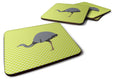 Rhea Green Foam Coasters Set of 4 Cup Coasters for Indoor Outdoor, Tabletop Protection, Anti Slip, Mouse pad Material