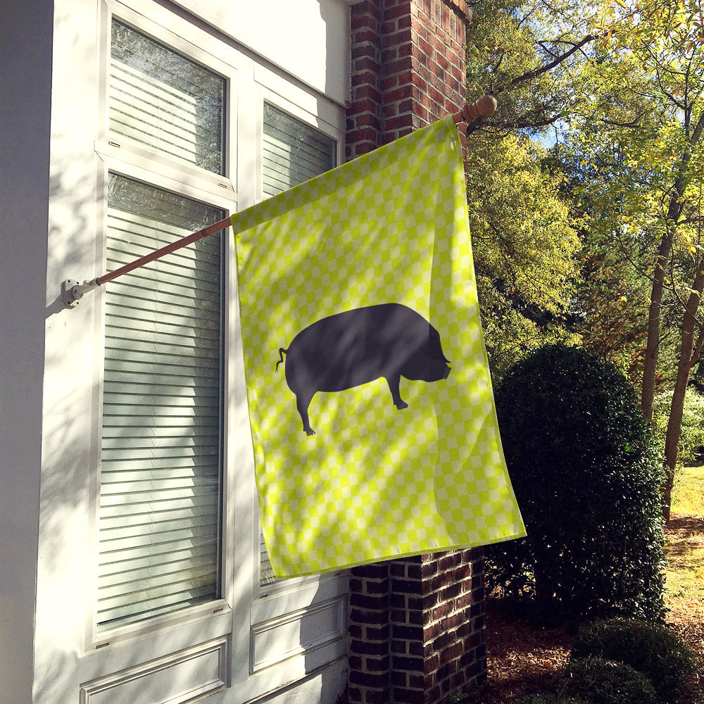 Devon Large Black Pig Green House Flag 28x40 Porch Sleeve Pole Decorative Outside Yard Banner Artwork Wall Hanging, Polyester