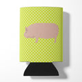 Welsh Pig Green Can or Bottle Hugger Cooler Sleeve for Standard 12 oz Cans, Insulated Foam Beer & Soda Can Hugger Reusable