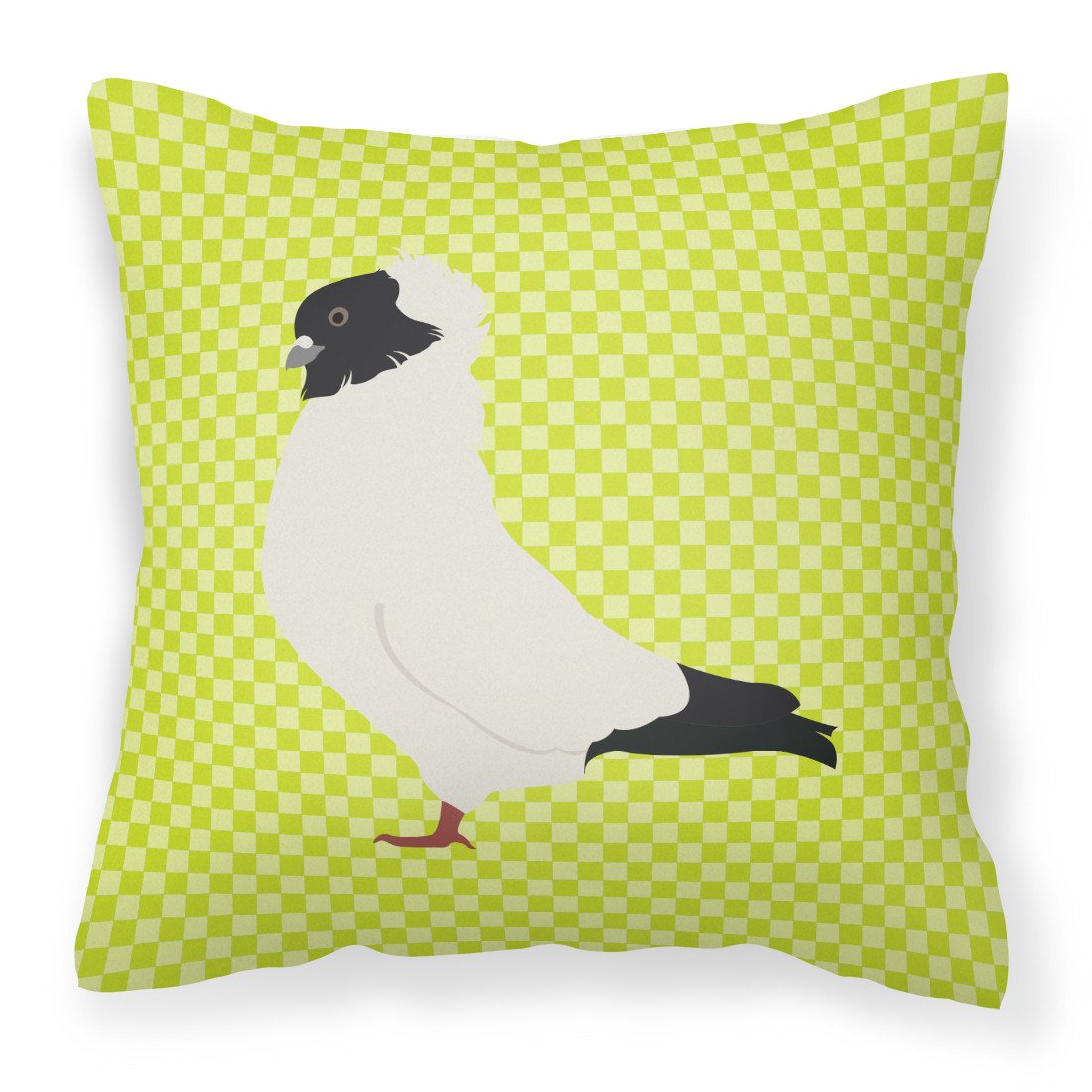 Nun Pigeon Green Decorative Throw Pillow 18x18 Indoor Outdoor Accent Cushion, Fabric Cover with Insert for Sofa, Bed, Porch & Living Room